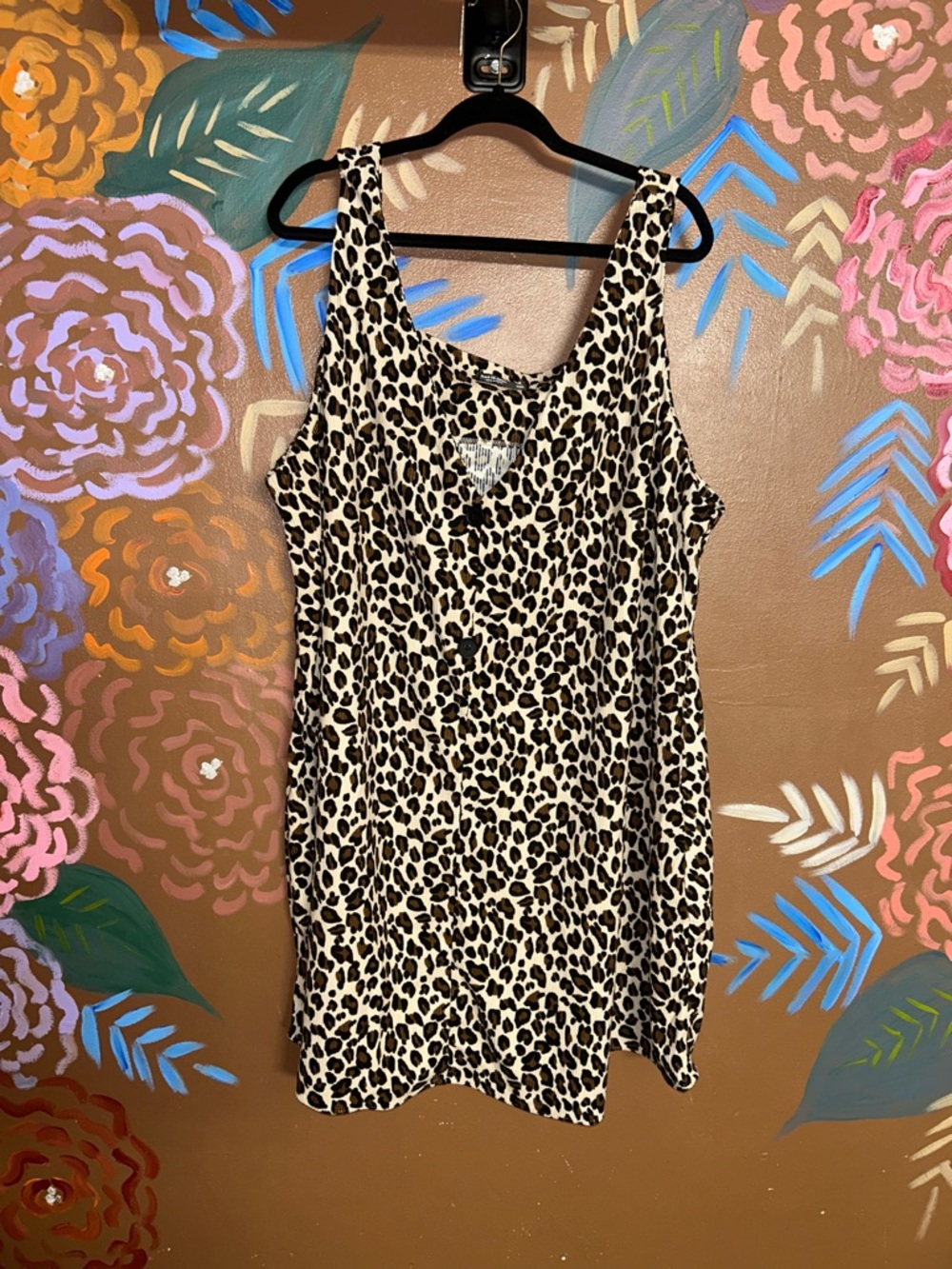SHEIN Leopard Print Maxi Dress in Beige and Black